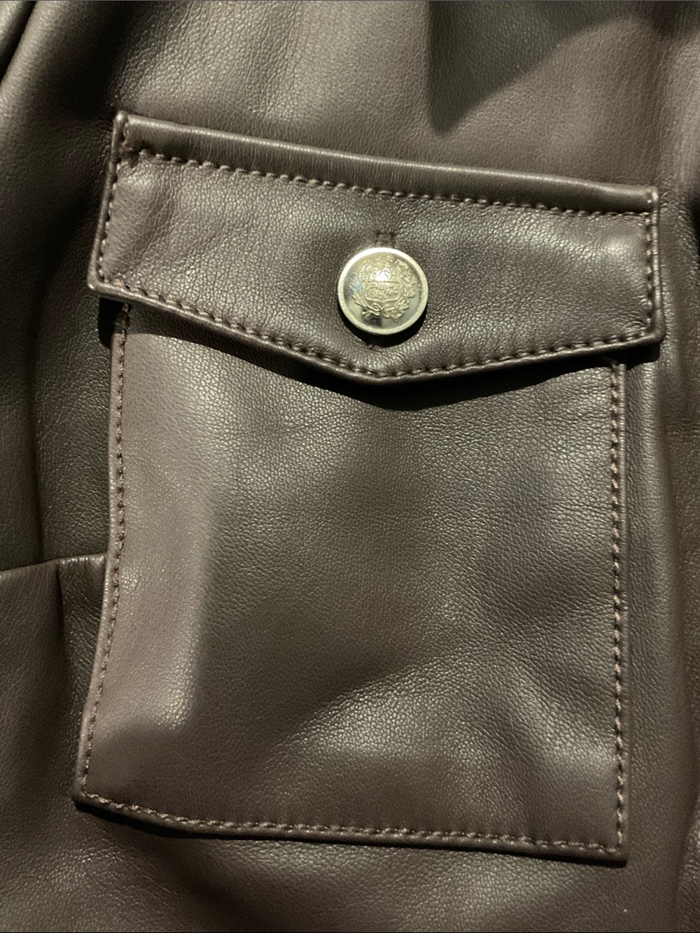 Loft Faux Leather Brown Dress - Picture 5 of 7